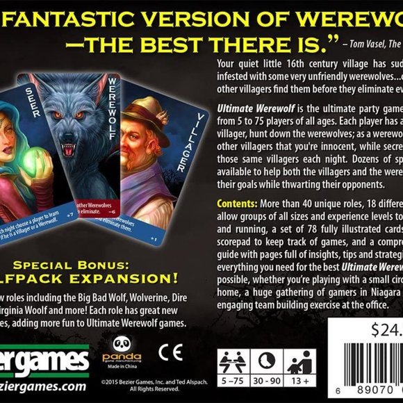Clearance, Ultimate Werewolf Deluxe Edition Board Game - Picture 3 of 4